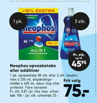 Bilka Neophos opvasketabs eller additiver tilbud