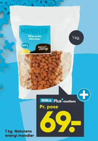 Bilka 1 kg. Naturens energi mandler tilbud
