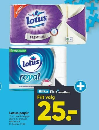 Bilka Lotus papir tilbud