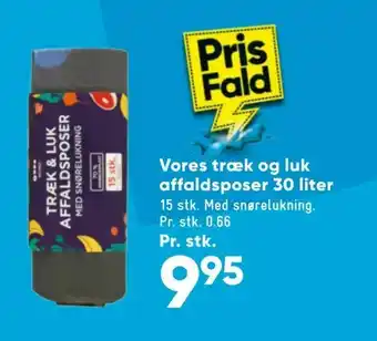 Bilka Vores træk og luk affaldsposer 30 liter tilbud