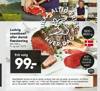 Bilka Ludvig roastbeef eller dansk flæskesteg tilbud