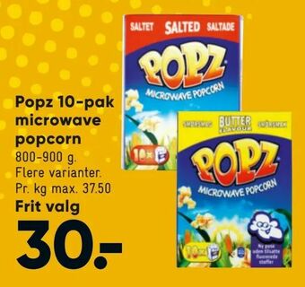 Bilka Popz 10-pak microwave popcorn tilbud