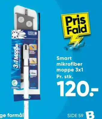 Bilka Smart mikrofiber moppe 3x1 tilbud