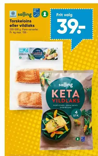 Bilka Torskeloins eller vildlaks tilbud