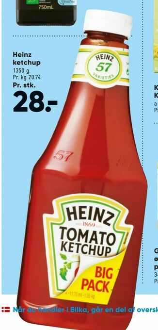 Bilka Heinz ketchup tilbud