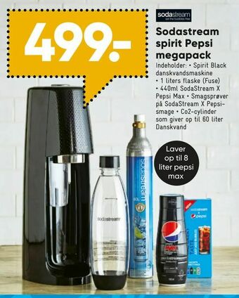 Bilka Sodastream spirit Pepsi megapack tilbud