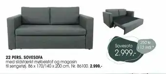 Daells Bolighus 22 pers. sovesofa tilbud