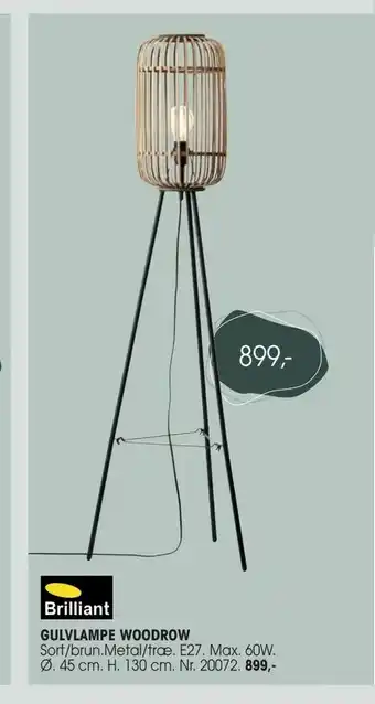 Daells Bolighus Gulvlampe woodrow tilbud