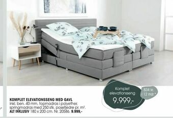 Daells Bolighus Komplet elevationsseng med gavl tilbud