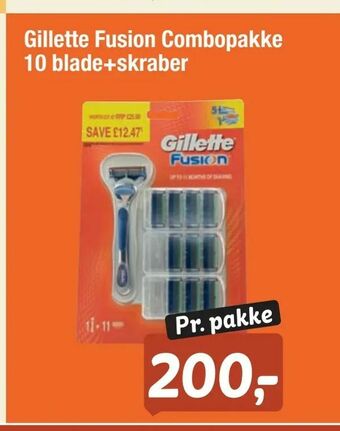 Fakta Tyskland Gillette Fusion Combopakke 10 blade+skraber tilbud