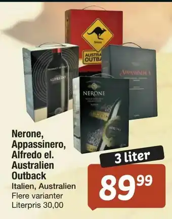 Fakta Tyskland Nerone, Appassinero, Alfredo el. Australien Outback tilbud