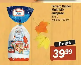 Fakta Tyskland Ferrero Kinder Multi Mix Julepose tilbud