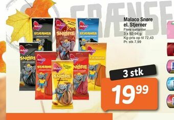 Fakta Tyskland Malaco Snøre el. Stjerner tilbud