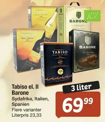 Fakta Tyskland Tabiso el. Il Barone tilbud