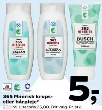 Coop 365 365 Minirisk Krops Eller Hårpleje 200 ml tilbud