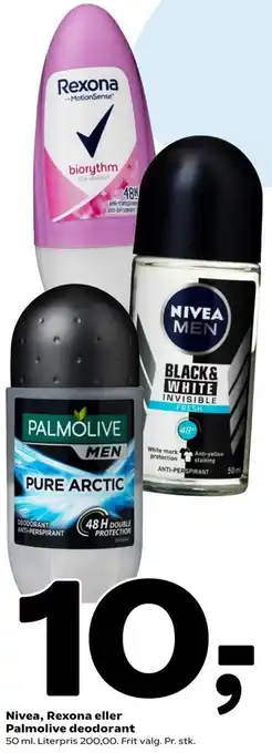 Coop 365 Nivea,Rexona Eller Palmolive Deodorant 50 ml tilbud
