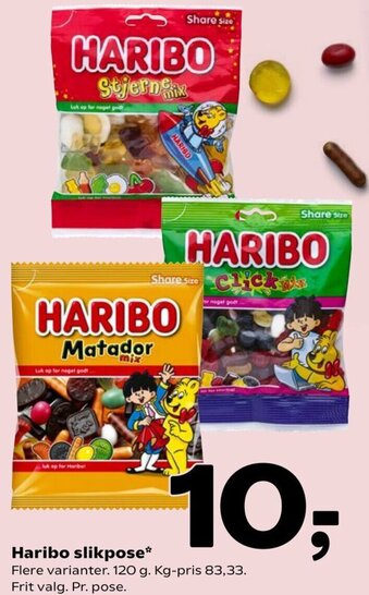 Coop 365 Haribo Slikpose 120 g tilbud