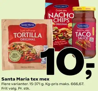 Coop 365 Santa Maria Tex Mex 15-371 g tilbud