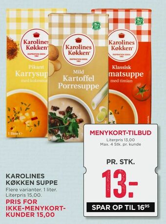 MENY Karolines køkken suppe tilbud