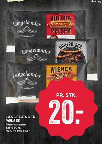 MENY Langelænder pølser tilbud