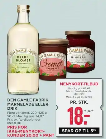 Den gamle fabrik marmelade eller drik