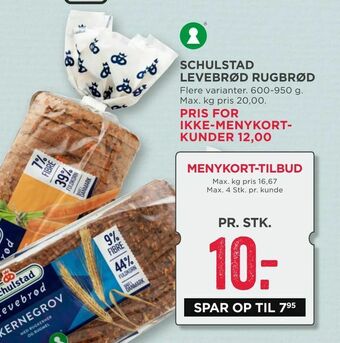 MENY Schulstad levebrød rugbrød tilbud