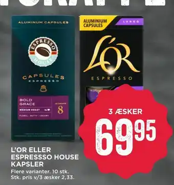MENY L'or eller espressso house kapsler tilbud