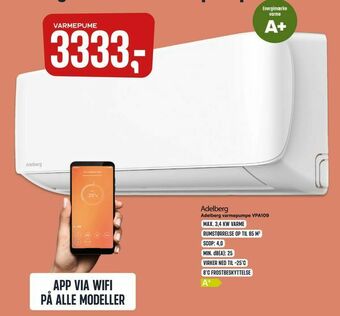 Skousen Adelberg varmepumpe VPA109 tilbud