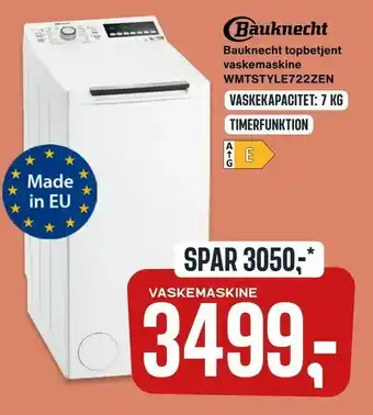 Skousen Bauknecht topbetjent vaskemaskine WMTSTYLE722ZEN tilbud