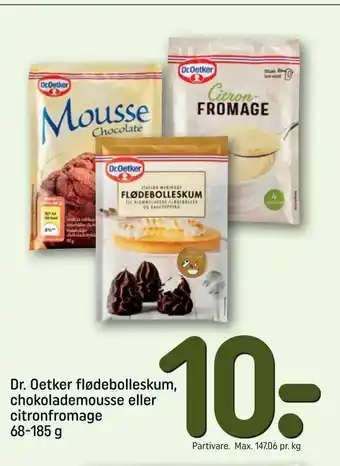 REMA 1000 Dr. Oetker flødebolleskum, chokolademousse eller citronfromage tilbud