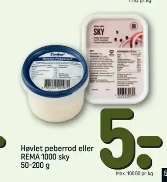 REMA 1000 Høvlet peberrod eller REMA 1000 sky tilbud