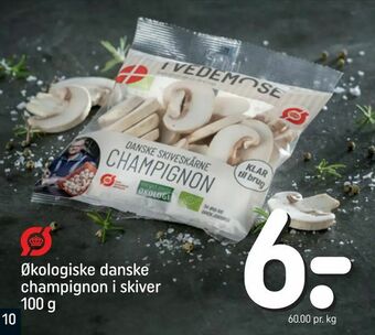 REMA 1000 Økologiske danske champignon i skiver tilbud