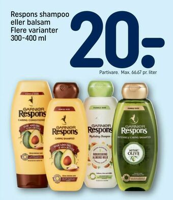 REMA 1000 Respons shampoo eller balsam tilbud