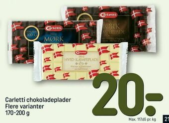 REMA 1000 Carletti chokoladeplader tilbud