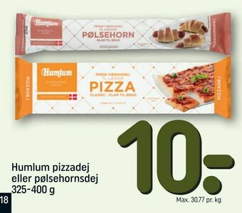 REMA 1000 Humlum pizzadej eller pølsehornsdej tilbud