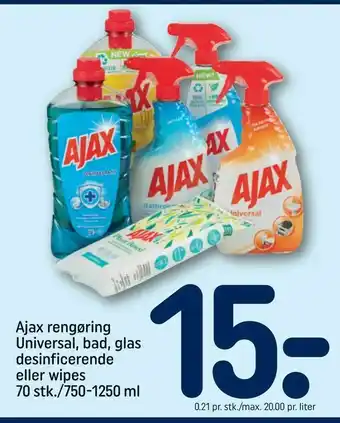 Ajax rengøring Universal, bad, desinficerende eller wipes