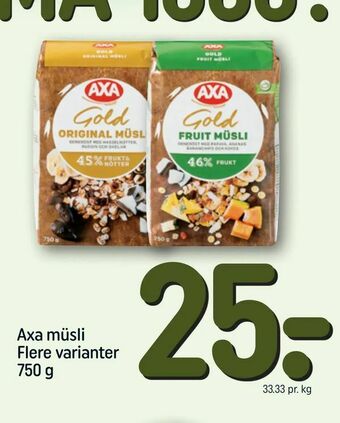 REMA 1000 Axa müsli tilbud