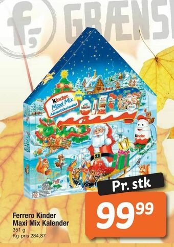 Fakta Tyskland Ferrero Kinder Maxi Mix Kalender tilbud