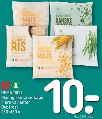 REMA 1000 Rema 1000 Økologiske Grøntsager 350-450 g tilbud