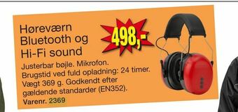 Høreværn Bluetooth og Hi-Fi sound