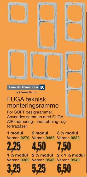 FUGA teknisk monteringsramme