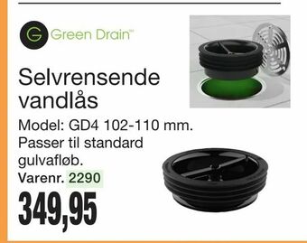 Selvrensende vandlås