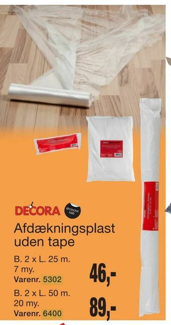 Afdækningsplast uden tape
