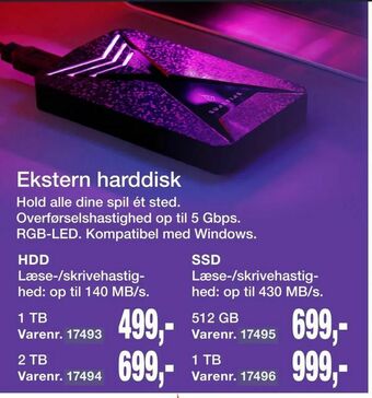 Ekstern harddisk