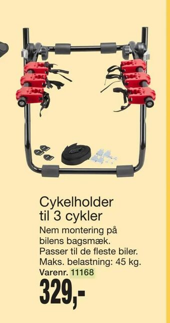 Harald Nyborg Cykelholder til 3 cykler tilbud