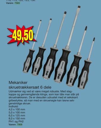 Harald Nyborg Mekaniker skruetrækkersæt 6 dele tilbud