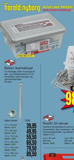 Beton-/karmskruer