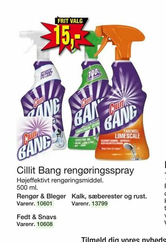 Harald Nyborg Cillit Bang rengøringsspray tilbud