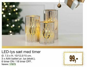 Harald Nyborg LED-lys sæt med timer tilbud