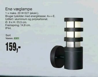 Harald Nyborg Enø væglampe tilbud